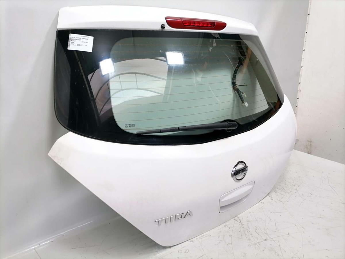 Nissan Tiida original Heckklappe mit Heckscheibe Weiß Fließheck Bj.2007